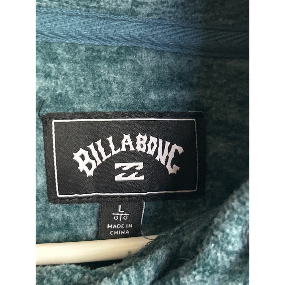 Billabong Teal Heather Pullover Hoodie Mens Large - Picture 3 of 9